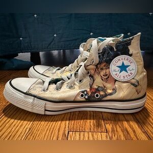 DC Comics Wonder Woman Converse All Star Hi-Top Sneakers women’s 8, men’s 6